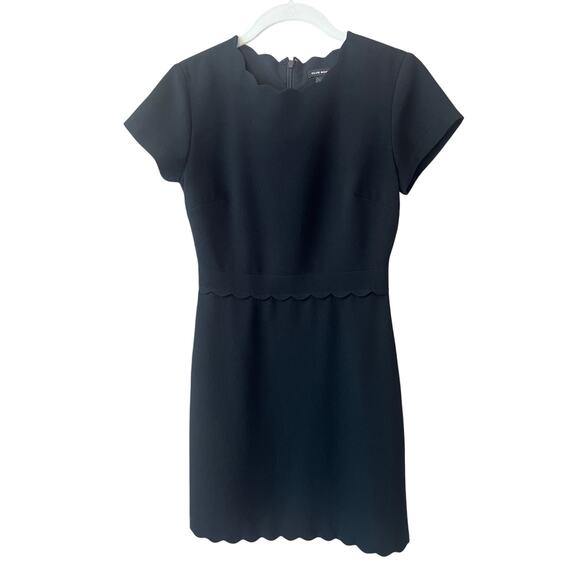 CLub Monaco‎ Office Wear Black Dress Sheath Style Scallop Detail - Picture 3 of 8